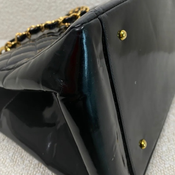 Authentic Chanel Patent Grand Shopping Tote GST Black - Picture 5 of 12